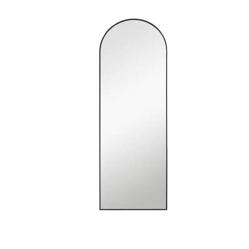 38 in. W. x 71 in. H Full Length Arched Free Standing Body Mirror Metal Framed Wall Mirror Large Floor Mirror in Gold