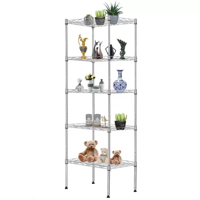 5-Tier Wire Shelving Unit with Adjustable Shelves, Metal, Multi-Use