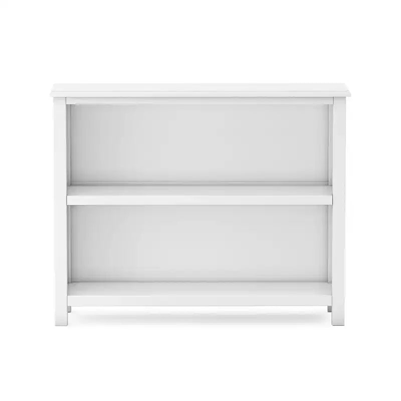 2-Shelf Pine Wood Bookcase 38x12x42", Adjustable Shelves for Bedrooms or Playrooms