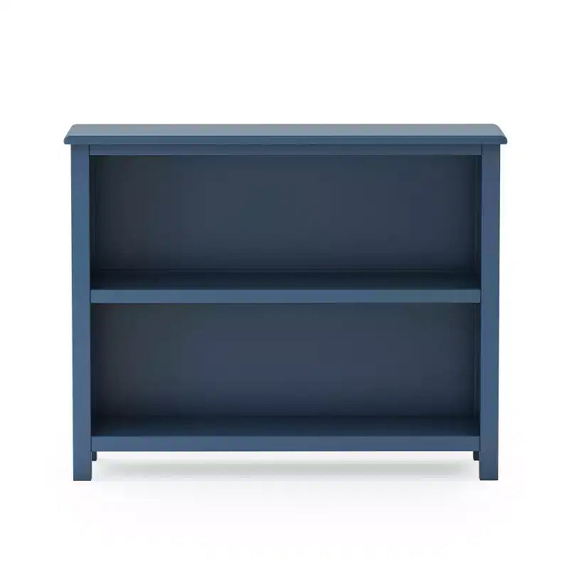 2-Shelf Pine Wood Bookcase 38x12x42", Adjustable Shelves for Bedrooms or Playrooms