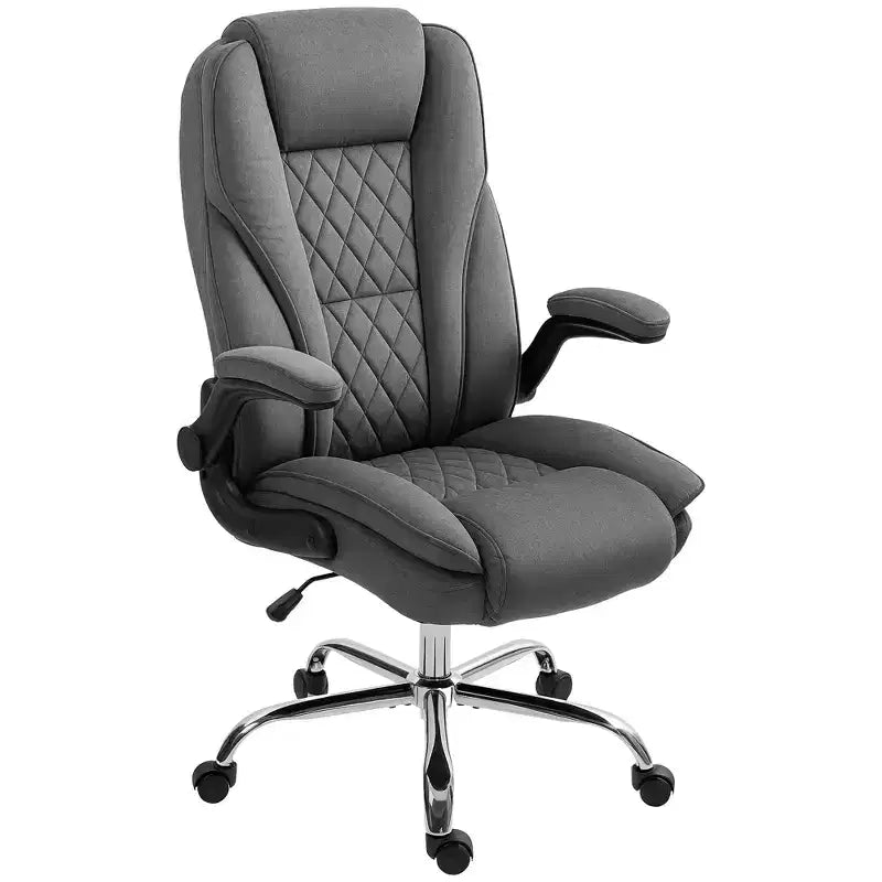 Executive Office Chair with Flip-up Armrests, Swivel Wheels & Adjustable Height