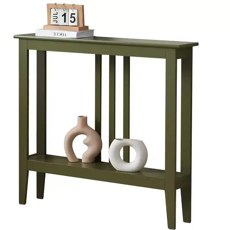 Narrow Console Table with Shelves for Entryway, Hallway or Living Room