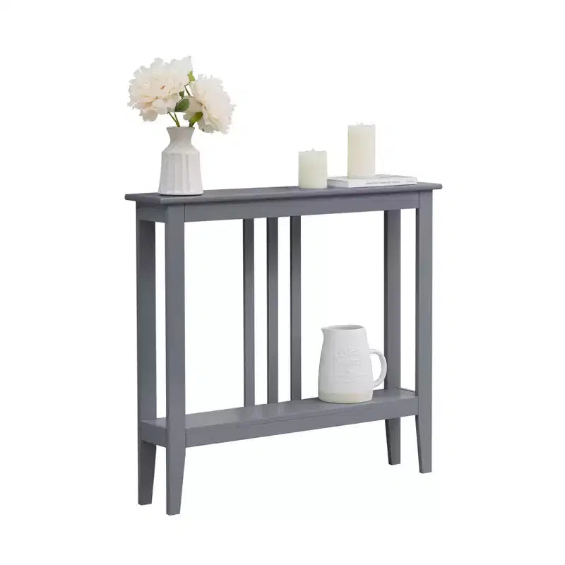 Narrow Console Table with Shelves for Entryway, Hallway or Living Room
