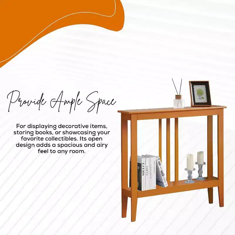 Narrow Console Table with Shelves for Entryway, Hallway or Living Room