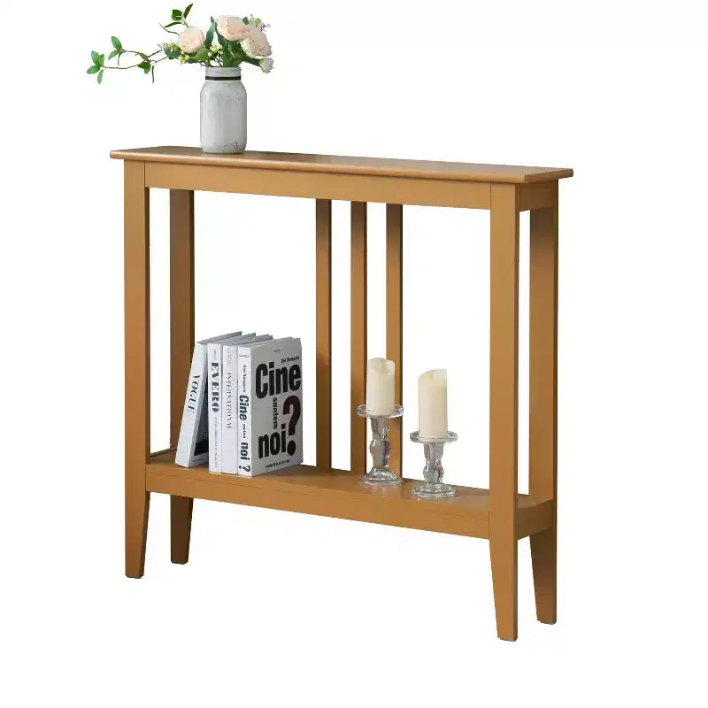 Narrow Console Table with Shelves for Entryway, Hallway or Living Room