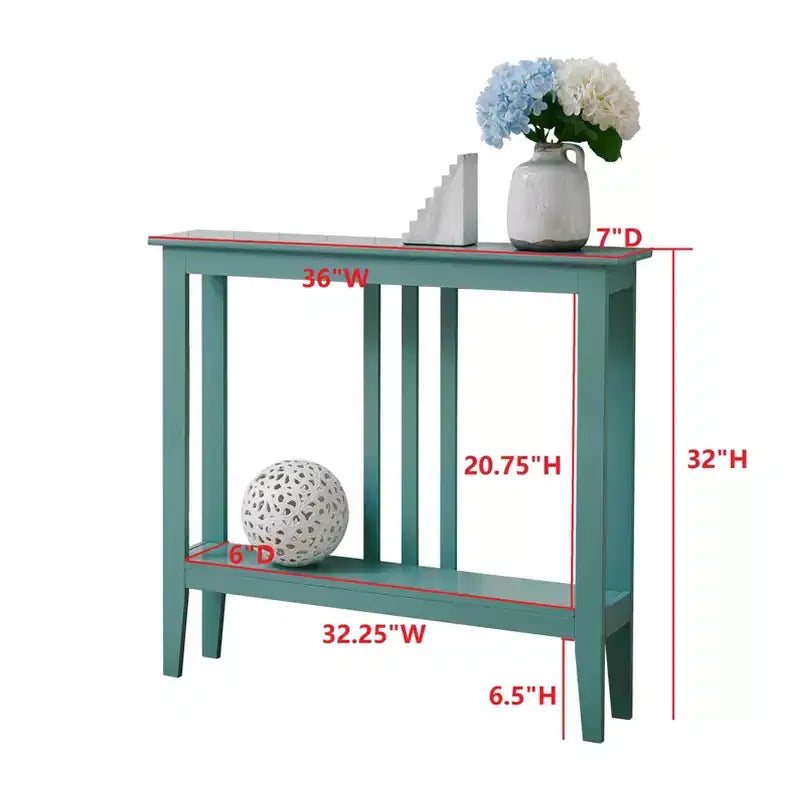Narrow Console Table with Shelves for Entryway, Hallway or Living Room
