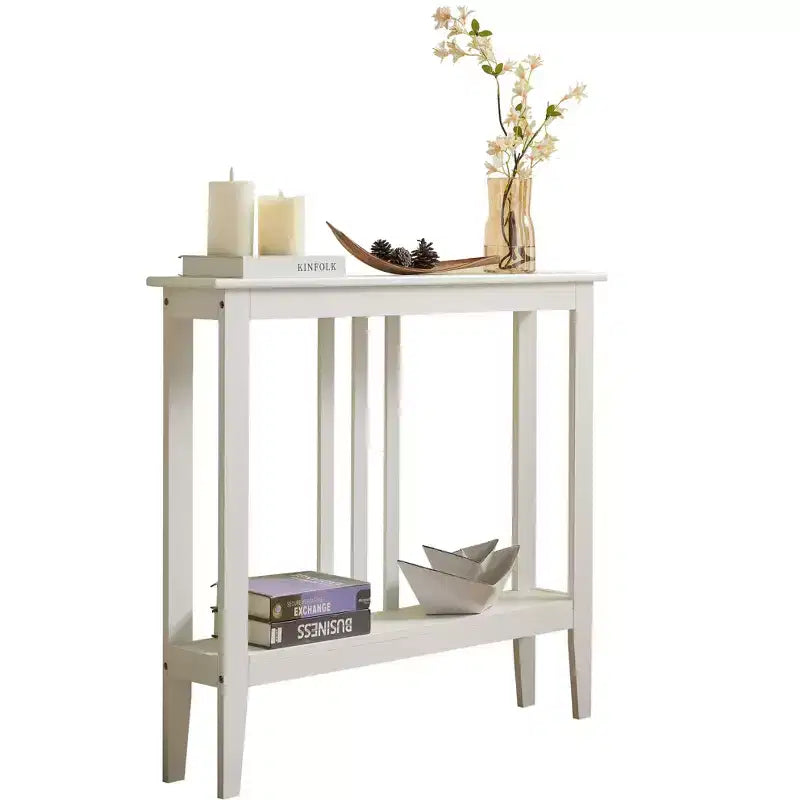 Narrow Console Table with Shelves for Entryway, Hallway or Living Room