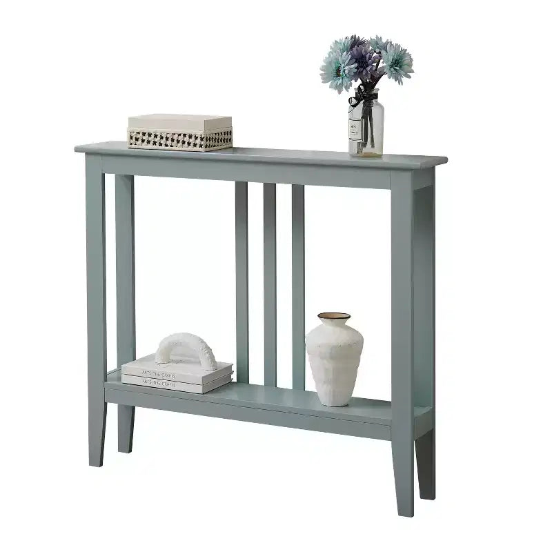 Narrow Console Table with Shelves for Entryway, Hallway or Living Room