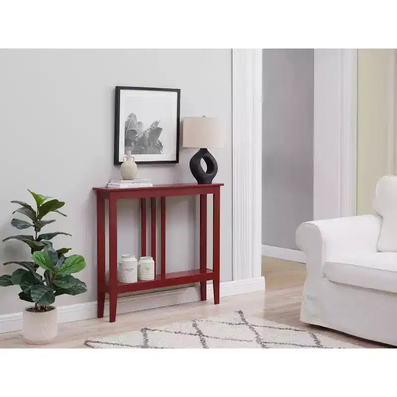 Narrow Console Table with Shelves for Entryway, Hallway or Living Room