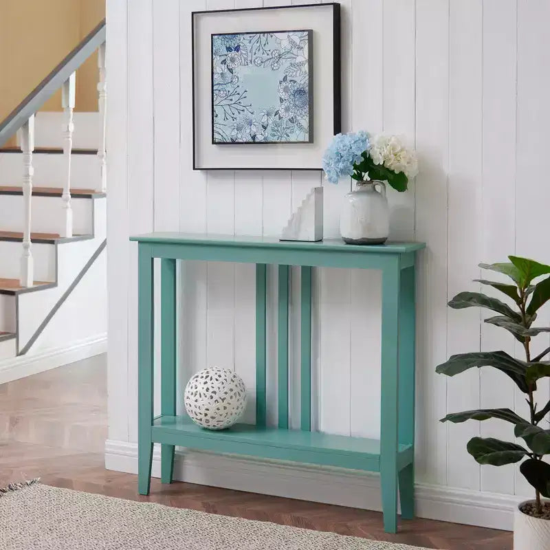 Narrow Console Table with Shelves for Entryway, Hallway or Living Room