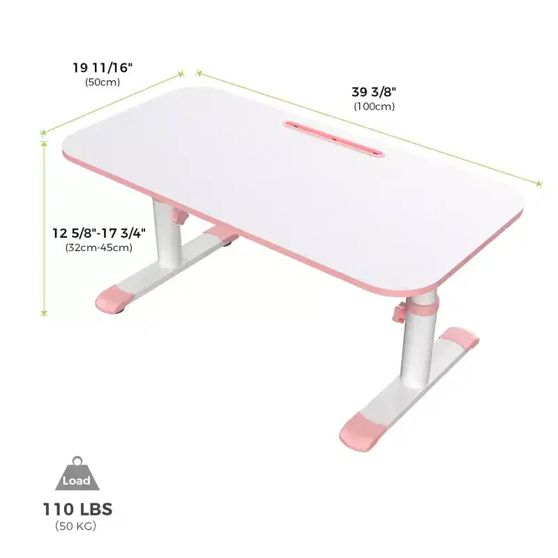Kids' Height-Adjustable Study Desk, 6 Levels, Melamine Surface