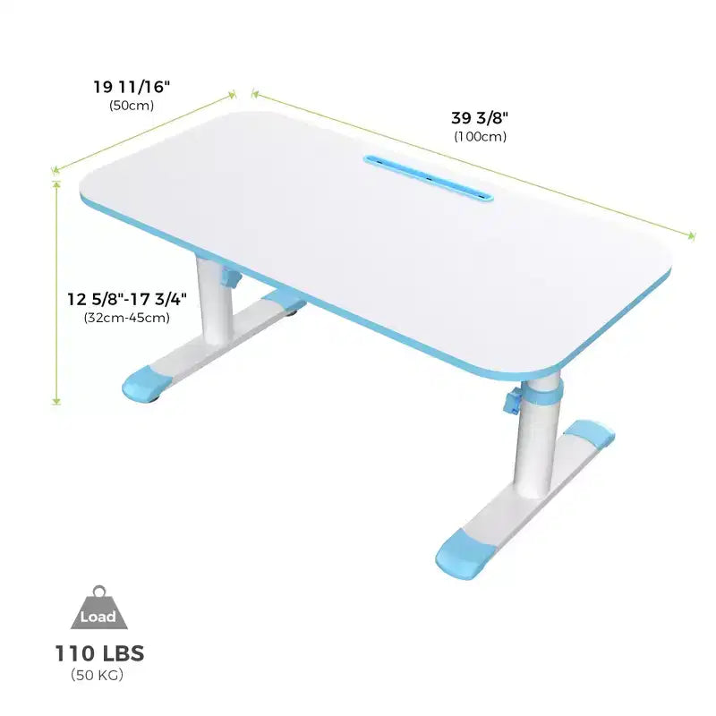 Kids' Height-Adjustable Study Desk, 6 Levels, Melamine Surface