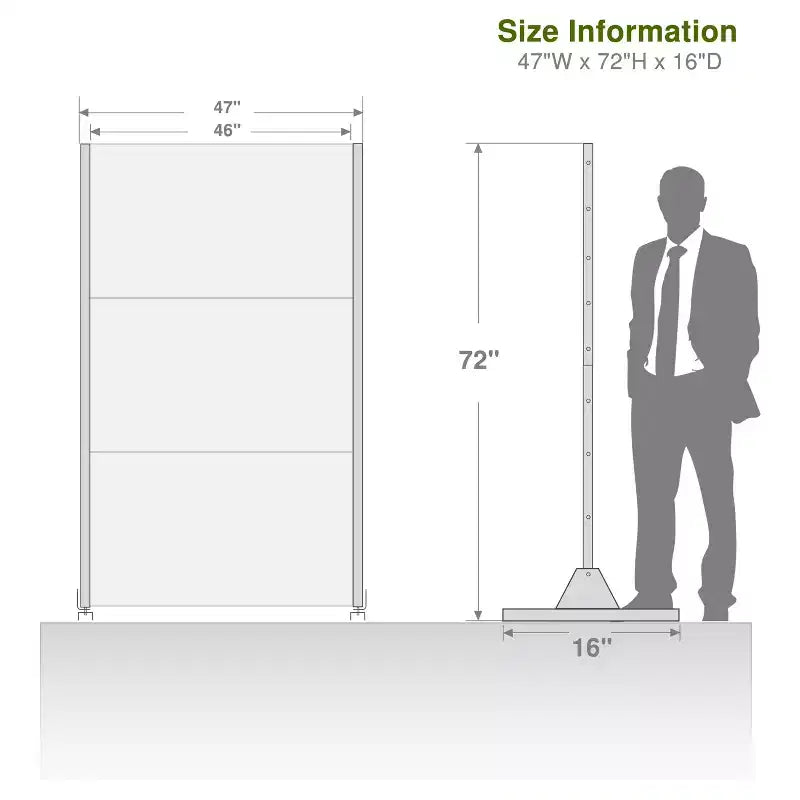 Hexagonal Diamond Black Galvanized Steel Screen 183x120x40cm