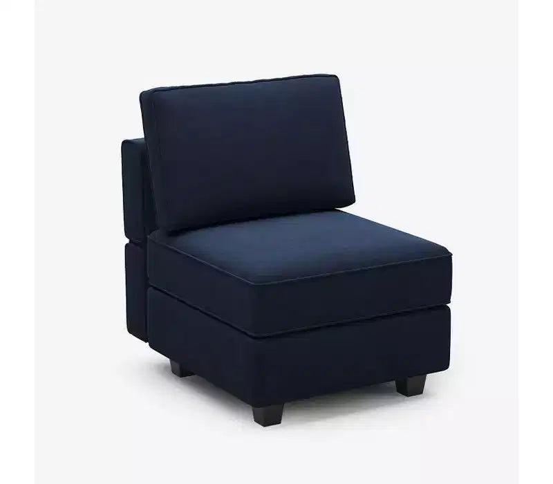 Modular Velvet Sectional Sofa with Storage Seat, 6 Seats + 6 Sides
