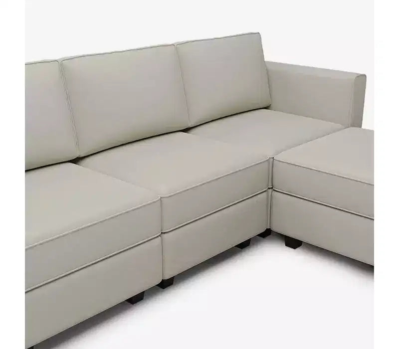 Modular Velvet Sectional Sofa with Storage Seat, 6 Seats + 6 Sides