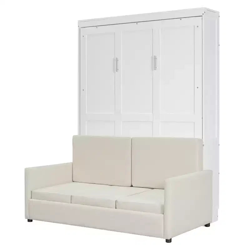 Full Size Murphy Bed with Sofa and Cushion