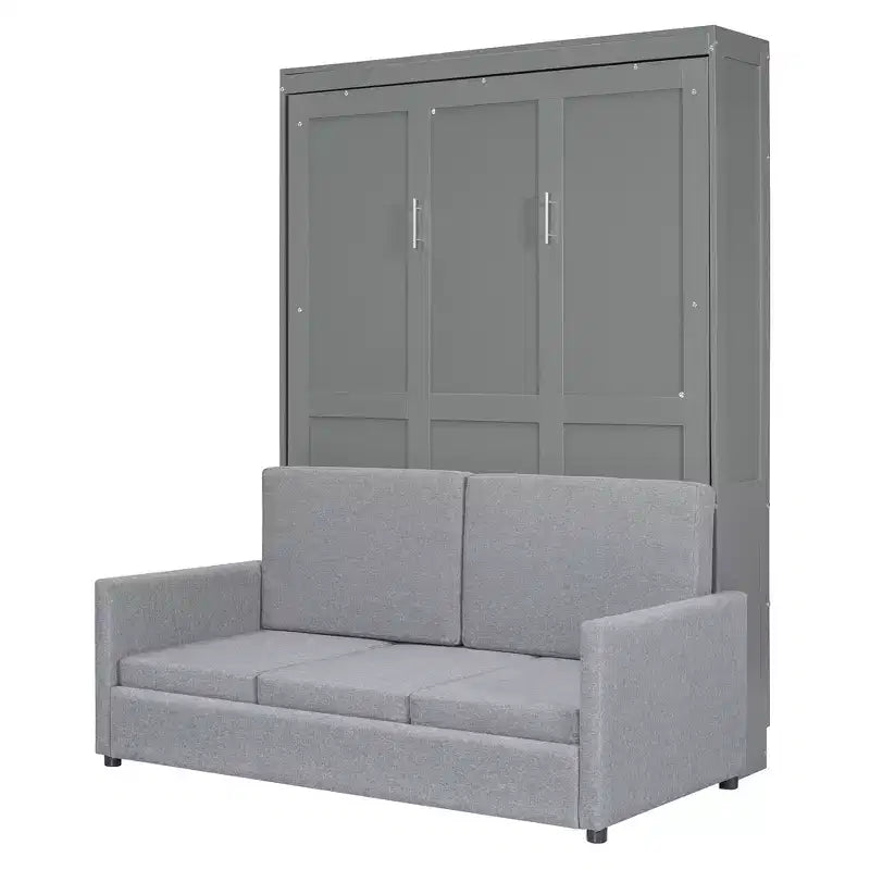 Full Size Murphy Bed with Sofa and Cushion