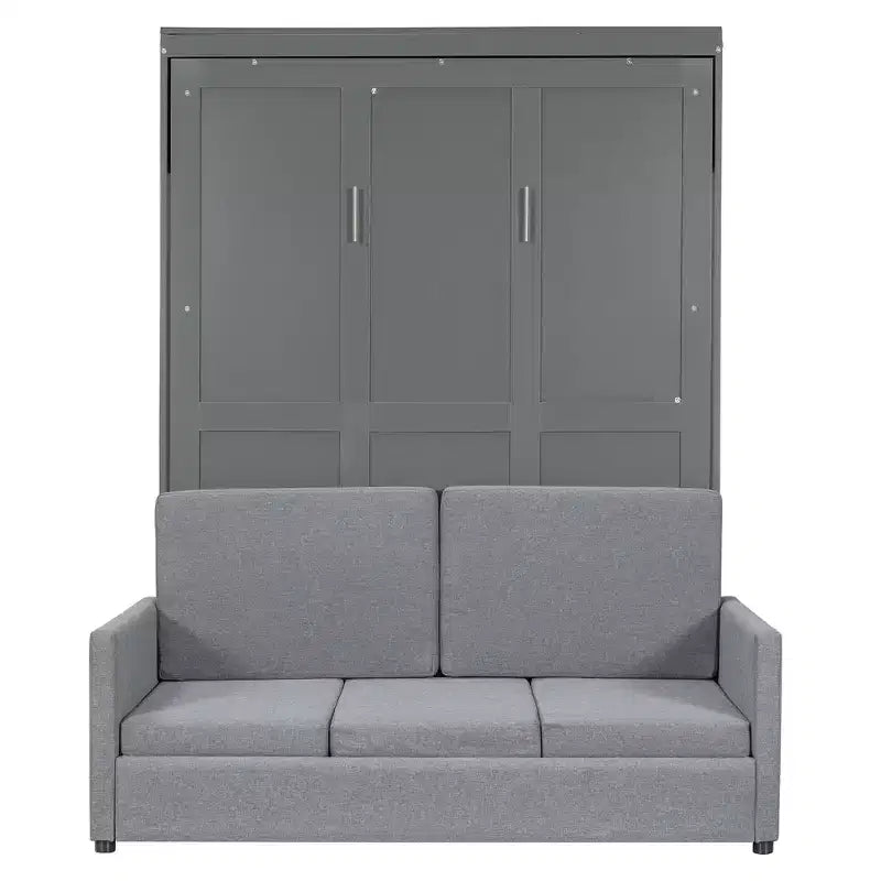 Full Size Murphy Bed with Sofa and Cushion