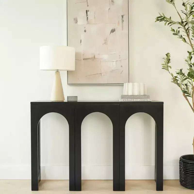 47" Solid Wood Narrow Console Table, Entryway Foyer Table