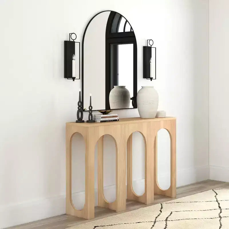 47" Solid Wood Narrow Console Table, Entryway Foyer Table