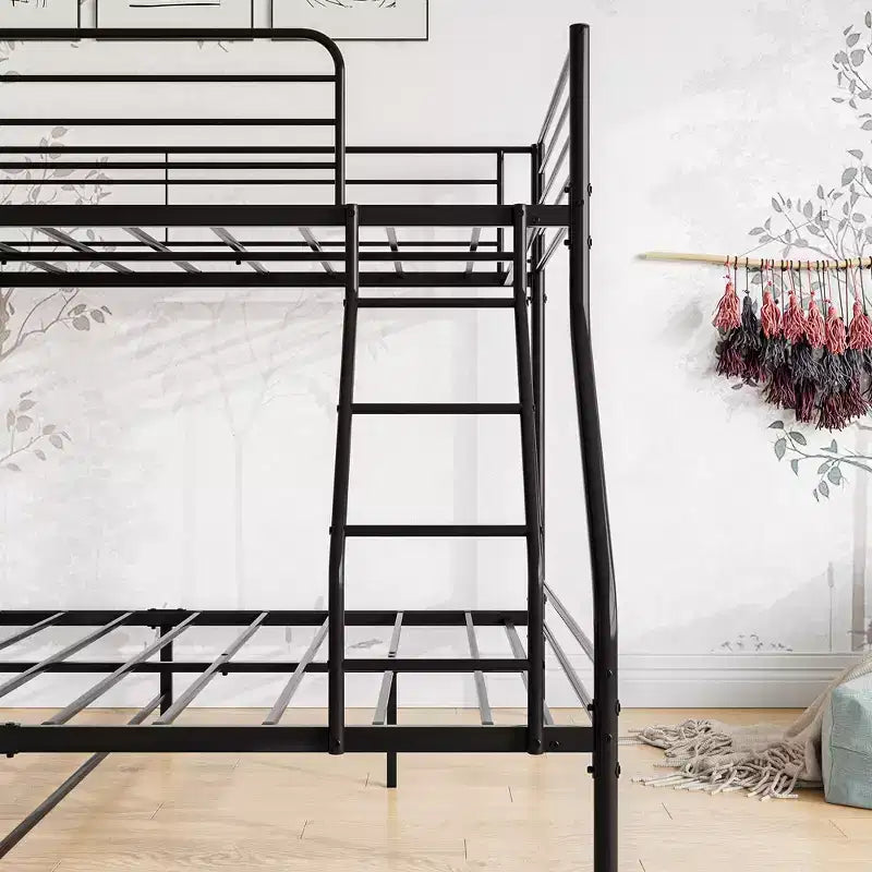 Heavy Duty Twin-Over-Full Metal Bunk Bed with Safe Guardrail