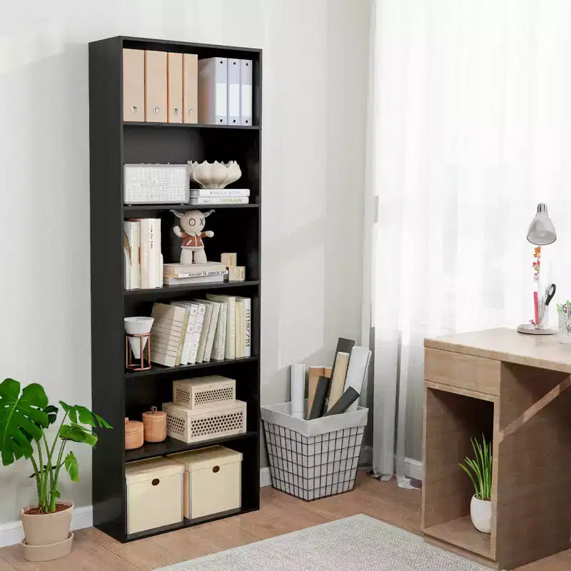 70" Tall 6-Tier Bookcase with Open Shelves & Anti-Toppling Kits