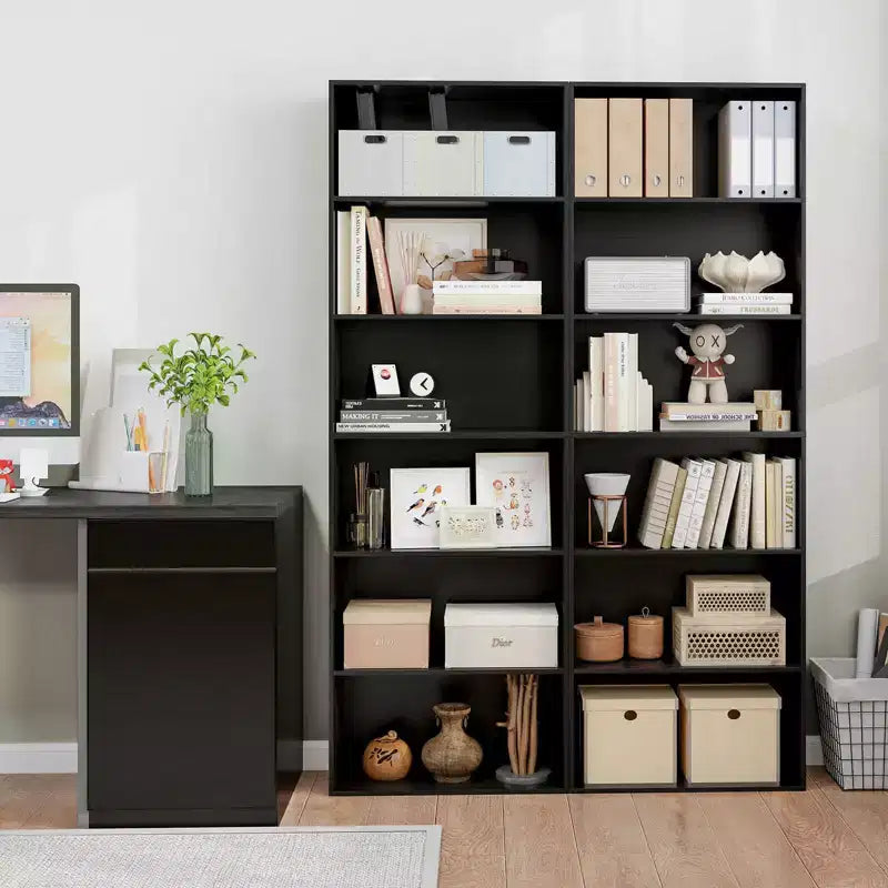 70" Tall 6-Tier Bookcase with Open Shelves & Anti-Toppling Kits