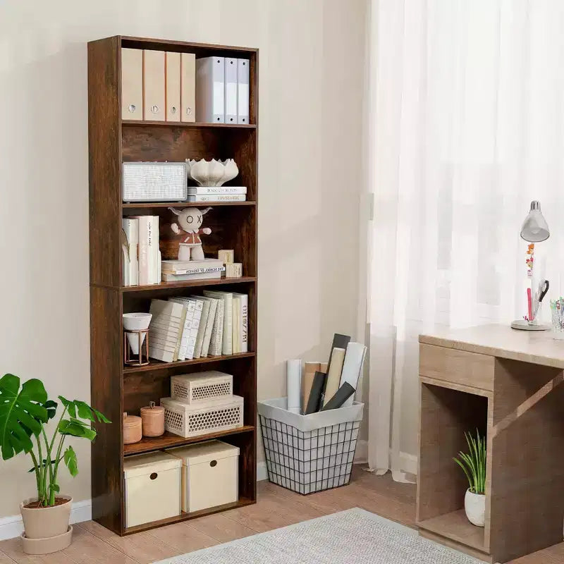 70" Tall 6-Tier Bookcase with Open Shelves & Anti-Toppling Kits