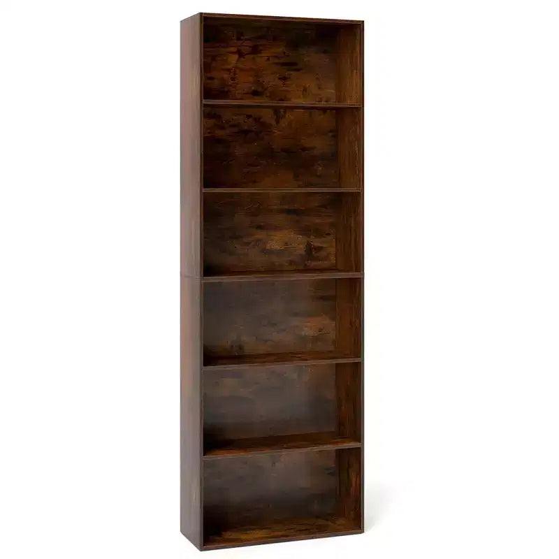 70" Tall 6-Tier Bookcase with Open Shelves & Anti-Toppling Kits