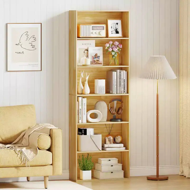 70" Tall 6-Tier Bookcase with Open Shelves & Anti-Toppling Kits