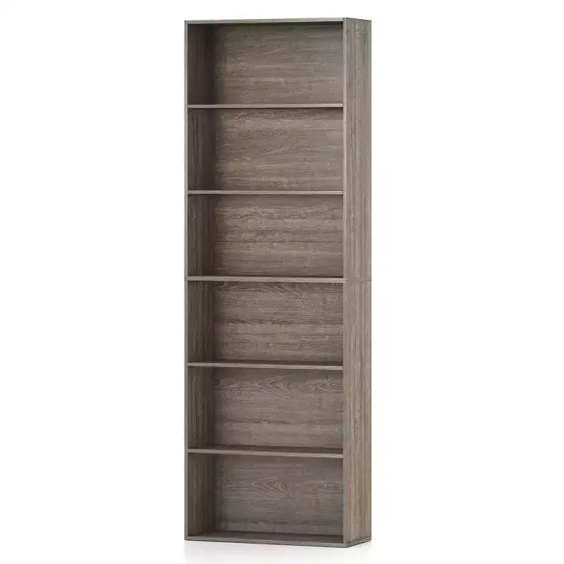 70" Tall 6-Tier Bookcase with Open Shelves & Anti-Toppling Kits