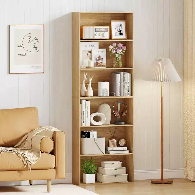 70" Tall 6-Tier Bookcase with Open Shelves & Anti-Toppling Kits