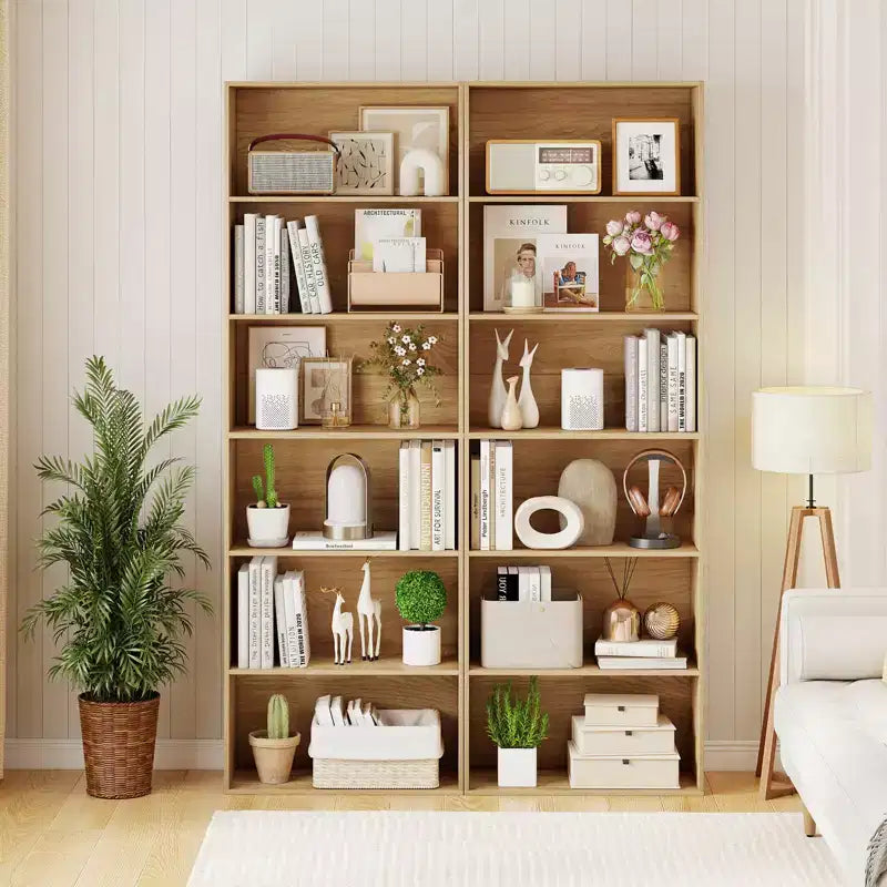 70" Tall 6-Tier Bookcase with Open Shelves & Anti-Toppling Kits