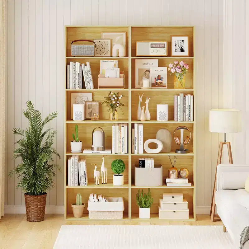 70" Tall 6-Tier Bookcase with Open Shelves & Anti-Toppling Kits