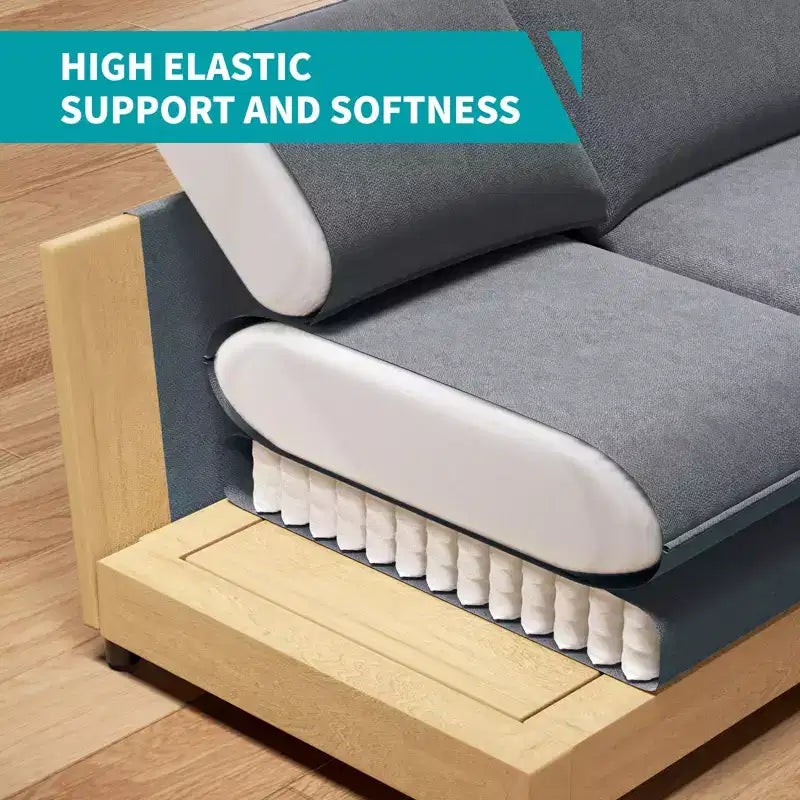 117" L-Shape Sectional Sofa with Storage Ottoman, 3-Seat