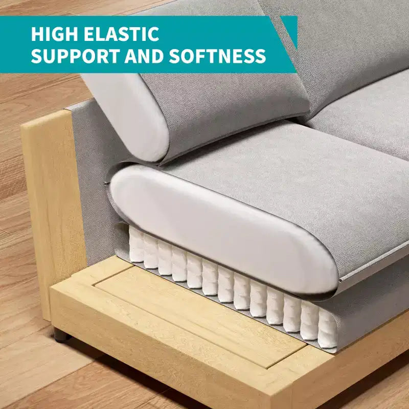 117" L-Shape Sectional Sofa with Storage Ottoman, 3-Seat