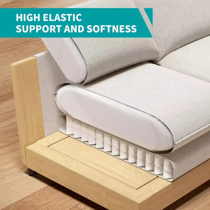 117" L-Shape Sectional Sofa with Storage Ottoman, 3-Seat