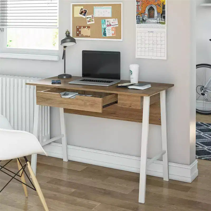 A-Frame Computer Desk with Drawer
