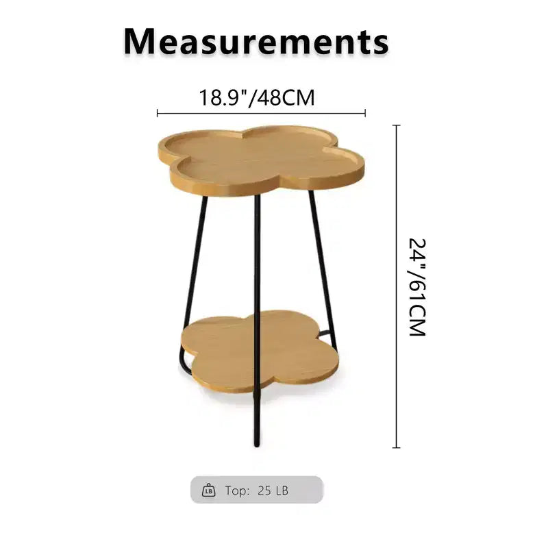 Round End Table Accent Side Table for Living Room, Bedroom