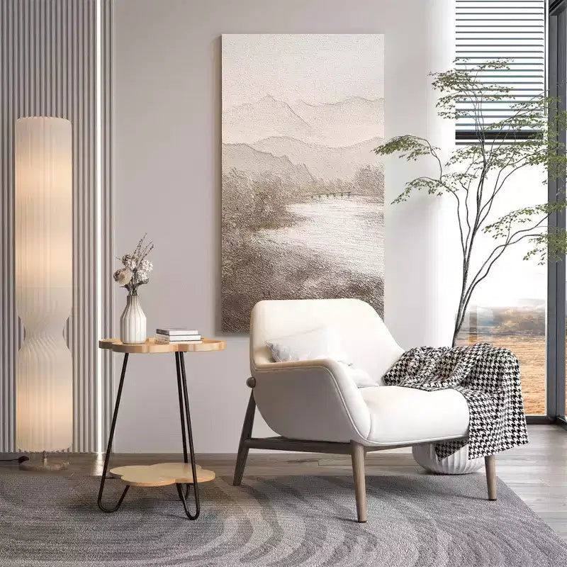 Round End Table Accent Side Table for Living Room, Bedroom