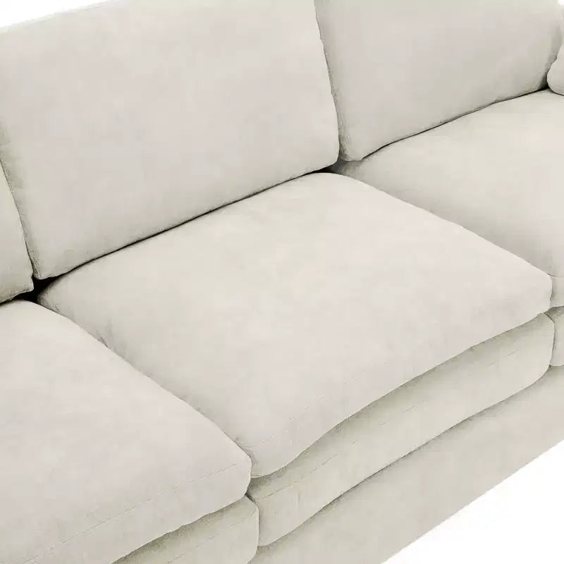 89" Upholstered 3-Seater Cloud Sofa with Double Cushion