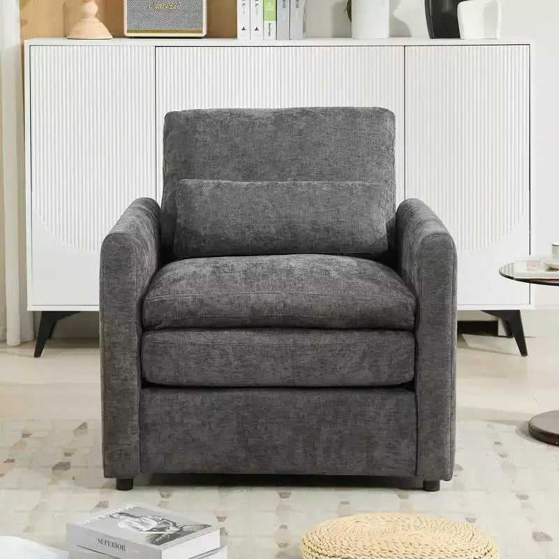 89" Upholstered 3-Seater Cloud Sofa with Double Cushion