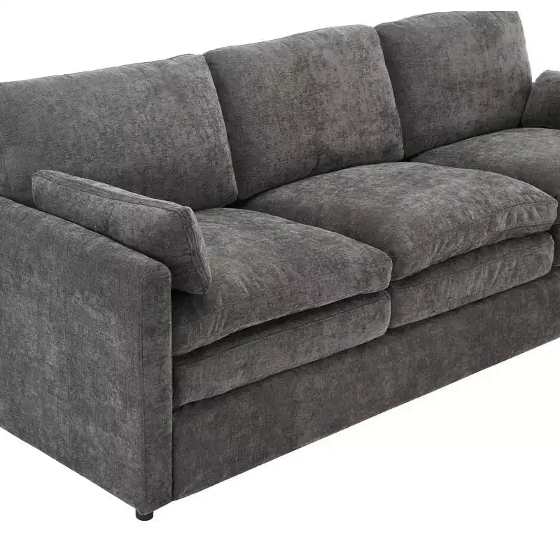 89" Upholstered 3-Seater Cloud Sofa with Double Cushion