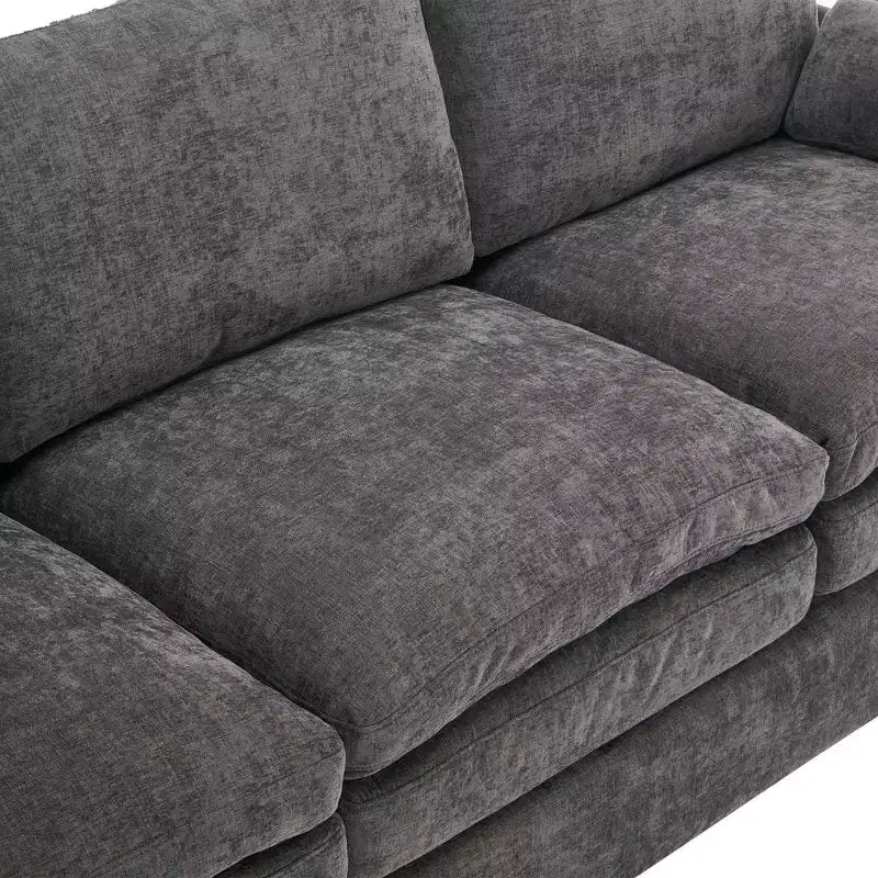 89" Upholstered 3-Seater Cloud Sofa with Double Cushion