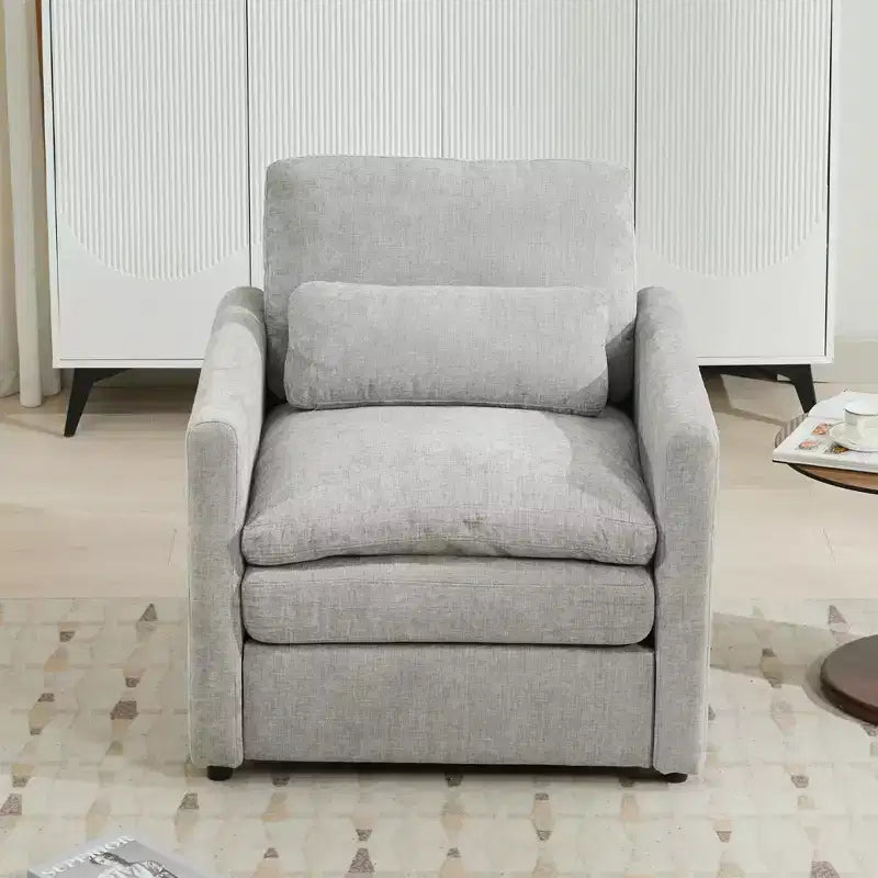 89" Upholstered 3-Seater Cloud Sofa with Double Cushion