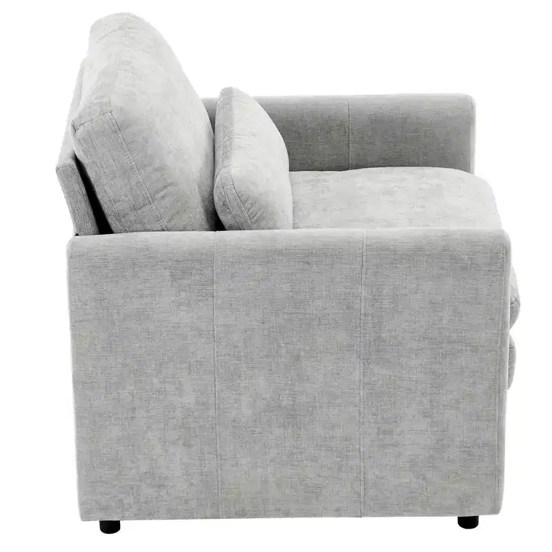 89" Upholstered 3-Seater Cloud Sofa with Double Cushion