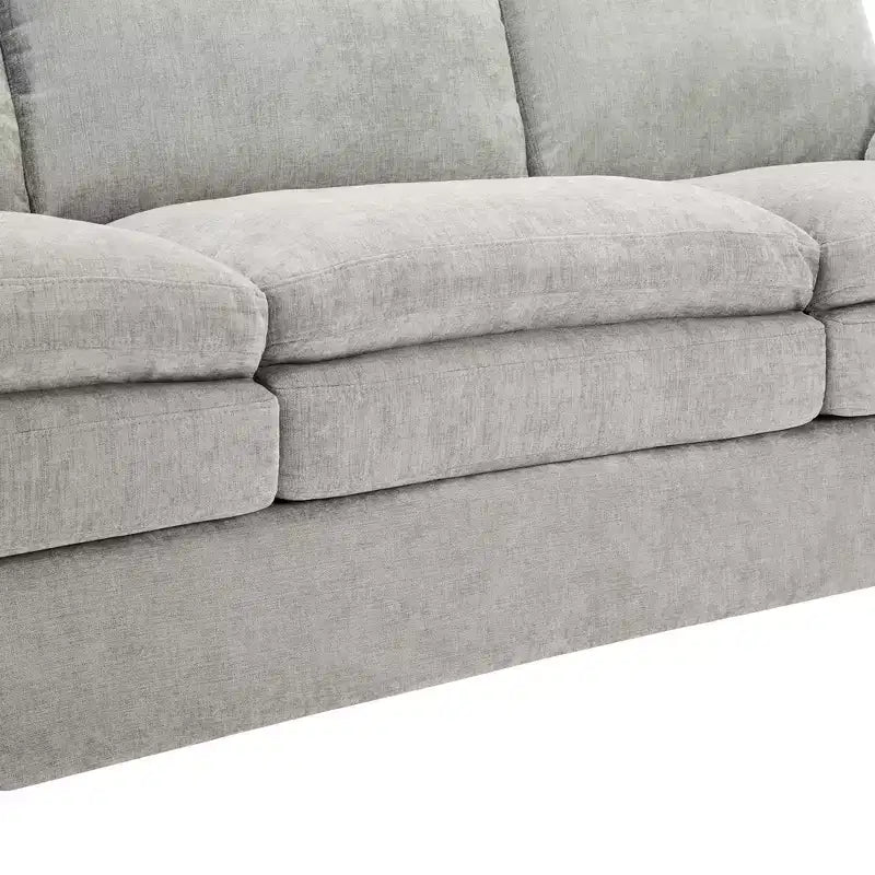 89" Upholstered 3-Seater Cloud Sofa with Double Cushion