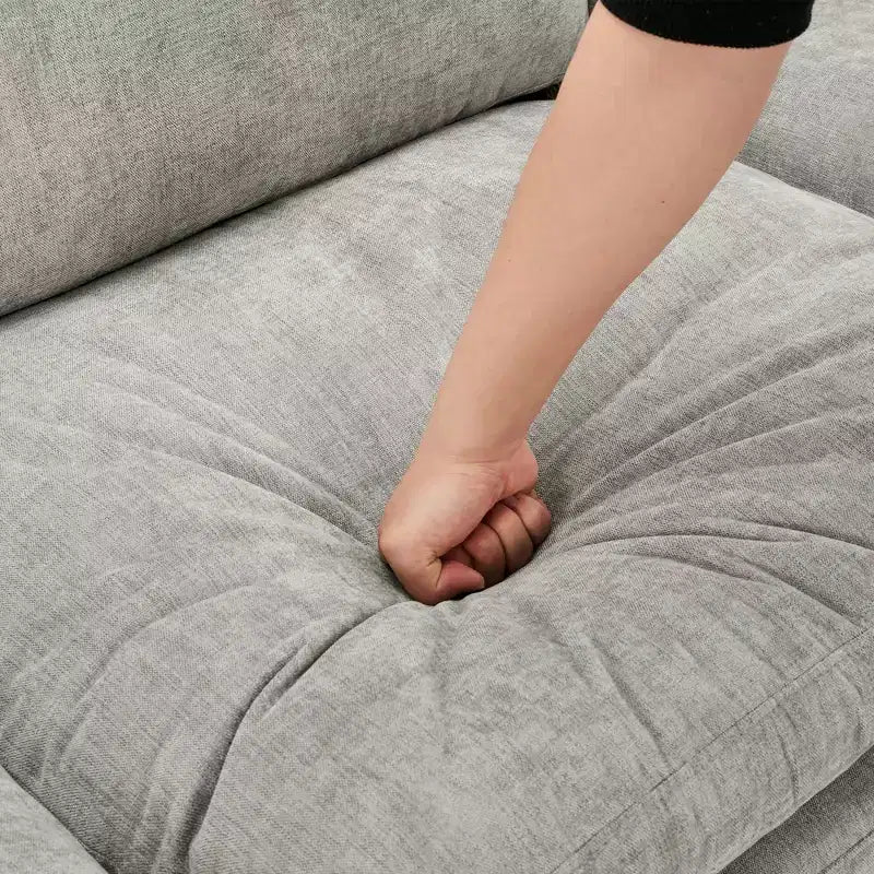 89" Upholstered 3-Seater Cloud Sofa with Double Cushion