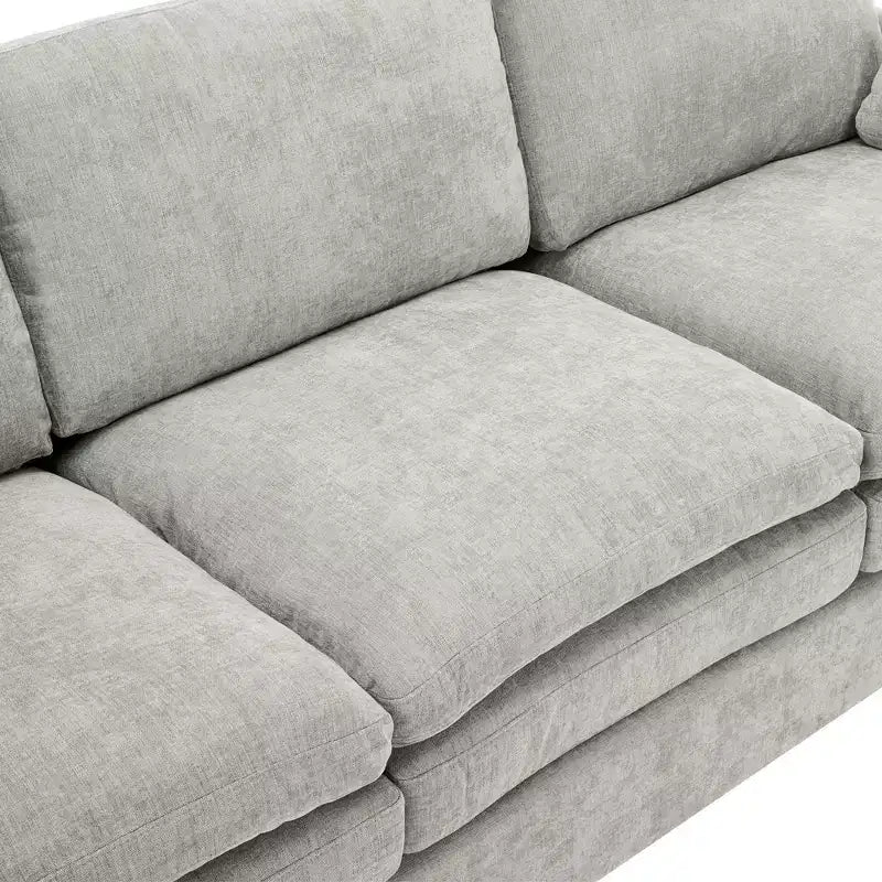 89" Upholstered 3-Seater Cloud Sofa with Double Cushion