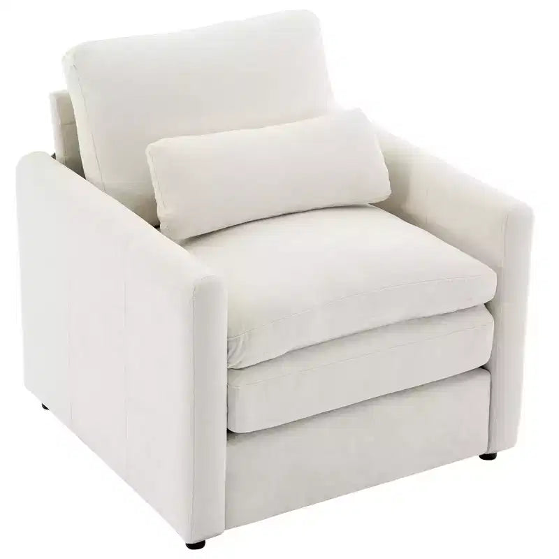 89" Upholstered 3-Seater Cloud Sofa with Double Cushion